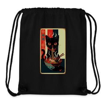 Powered by Ramen – Funny Food Shirt - Stanley/Stella Recycled Gym Bag - black - Front