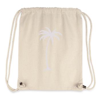 Tropischer Palmenbaum Silhouette - Stanley/Stella recycelter Gym Bag - Naturweiß - Vorne