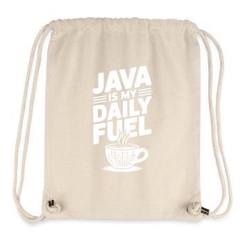 Java ist mein täglicher Treibstoff - Stanley/Stella recycelter Gym Bag - Naturweiß - Vorne