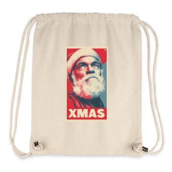Xmas PopArt Santa - Stanley/Stella recycelter Gym Bag - Naturweiß - Vorne