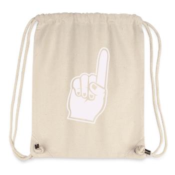 Fan Hand Index Finger Icon - Stanley/Stella Recycled Gym Bag - natural - Front
