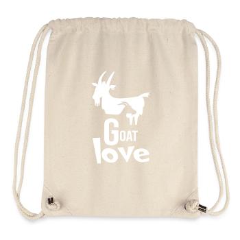 Ziegenbock Ziege "goat love" ziegenbart - Stanley/Stella recycelter Gym Bag - Naturweiß - Vorne