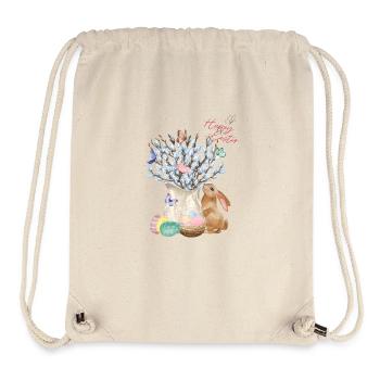 Happy Easter - Willow with Easter Eggs - Stanley/Stella Recycled Gym Bag - natural - Front