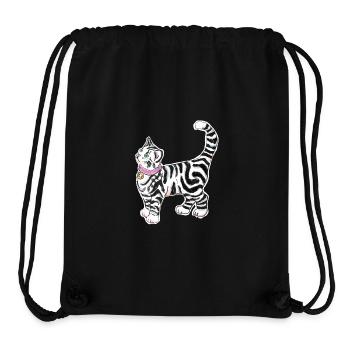 Sticker Katze - Stanley/Stella recycelter Gym Bag - Schwarz - Vorne