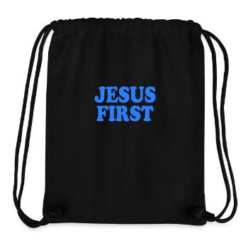 Jesus first - Sac à cordon recyclé Stanley/Stella - noir - Devant