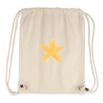 Étoile dorée à l’aquarelle - Sac à cordon recyclé Stanley/Stella - blanc naturel - Devant