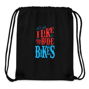 I like to ride bikes - Stanley/Stella Recycled Gym Bag - black - Front