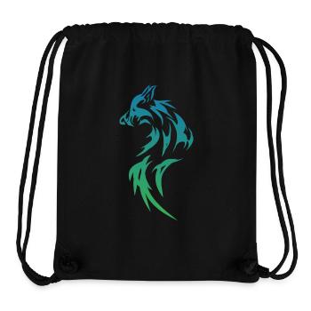 Wolfsilhoutte - Stanley/Stella recycelter Gym Bag - Schwarz - Vorne