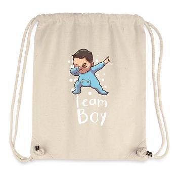 Gender Reveal Team Boy Babyparty - Stanley/Stella recycelter Gym Bag - Naturweiß - Vorne