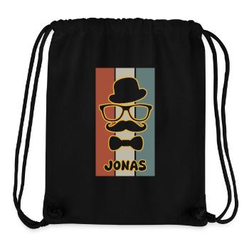 Nom : Jonas - Sac à cordon recyclé Stanley/Stella - noir - Devant