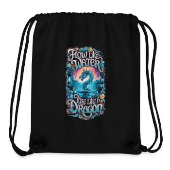 Fließe wie Wasser, erhebe dich wie ein Drache - Stanley/Stella recycelter Gym Bag - Schwarz - Vorne