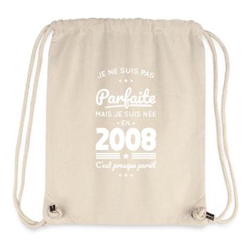 Born in 2008 – Not perfect but almost - Stanley/Stella Recycled Gym Bag - natural - Front