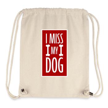 Mon chien Dog Amamant Dog Love Logo de blague - Sac à cordon recyclé Stanley/Stella - blanc naturel - Devant