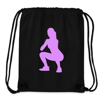 Squat Silhouette Figure - Stanley/Stella Recycled Gym Bag - black - Front