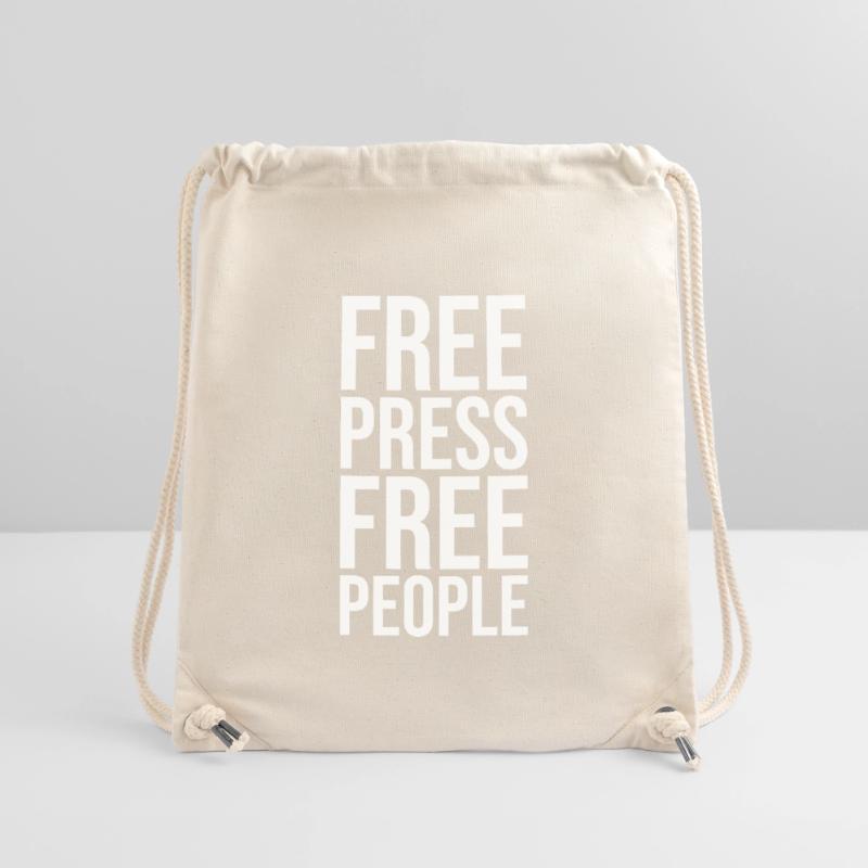 Libres de presse, libres de peuple Sac à cordon recyclé Stanley/Stella
