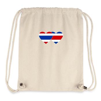 Costa Rica Thailand Flagge Herz - Stanley/Stella recycelter Gym Bag - Naturweiß - Vorne