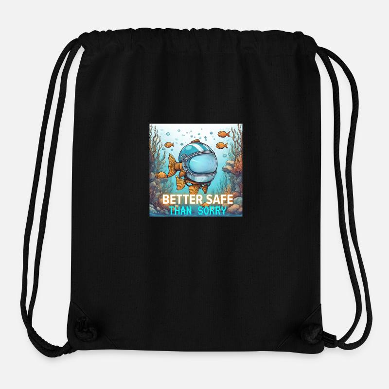 Vorsichtiger Fisch - Stanley/Stella recycelter Gym Bag - Schwarz