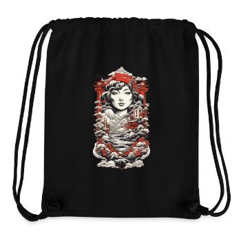 Ukiyo-E Asian Landscape Vintage Kanji - Stanley/Stella Recycled Gym Bag - black - Front