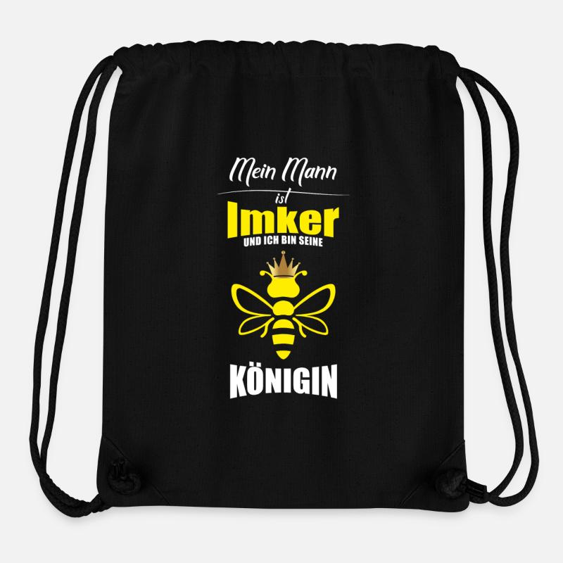 T-Shirt Geschenk - Mann Imker ich Königin - Stanley/Stella recycelter Gym Bag - Schwarz