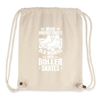 Unterschätz nie alte Rollschuhläuferin - Stanley/Stella recycelter Gym Bag - Naturweiß - Vorne