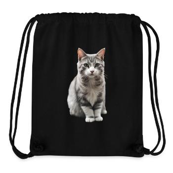 Domestic Cat, Kitten, Cat, Siamese Cat, Cat Owner - Stanley/Stella Recycled Gym Bag - black - Front