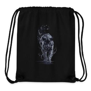 Schwarzer Panther Großkatze - Stanley/Stella recycelter Gym Bag - Schwarz - Vorne