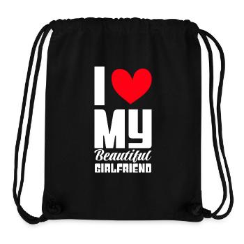 Paare Liebe Herz Freund Geschenkidee Beziehung - Stanley/Stella recycelter Gym Bag - Schwarz - Vorne
