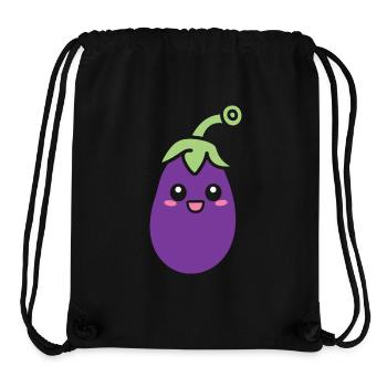 Aubergine - Sac à cordon recyclé Stanley/Stella - noir - Devant