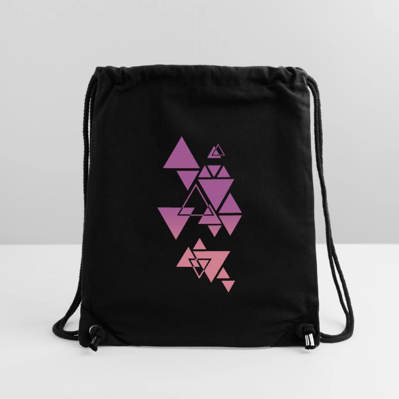 Gradient Triangle Pattern Pink Stanley/Stella Recycled Gym Bag