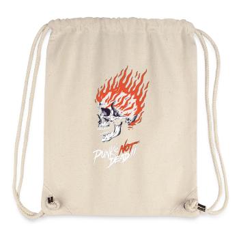 Crâne en Flammes Punk’s Not Dead – Burning Skull - Stanley/Stella Recycled Gym Bag - natural - Front