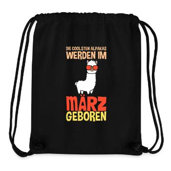 März Geburtstag Alpaka Spruch Lustig - Stanley/Stella recycelter Gym Bag - Schwarz - Vorne