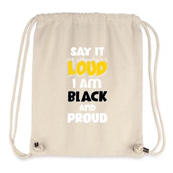 Loud Black Bold Statement Empowerment Design - Stanley/Stella recycelter Gym Bag - Naturweiß - Vorne