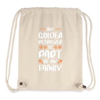 My Golden Retriever is part of the family - Stanley/Stella Recycled Gym Bag - natural - Front