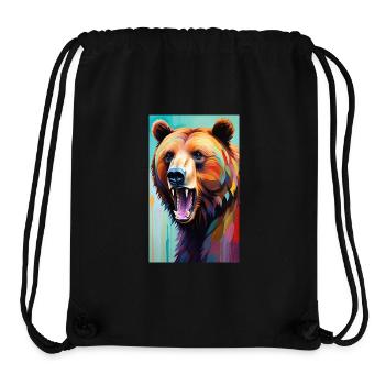 Bear | Brown Bear | Grizzly Bear | Animals - Stanley/Stella Recycled Gym Bag - black - Front
