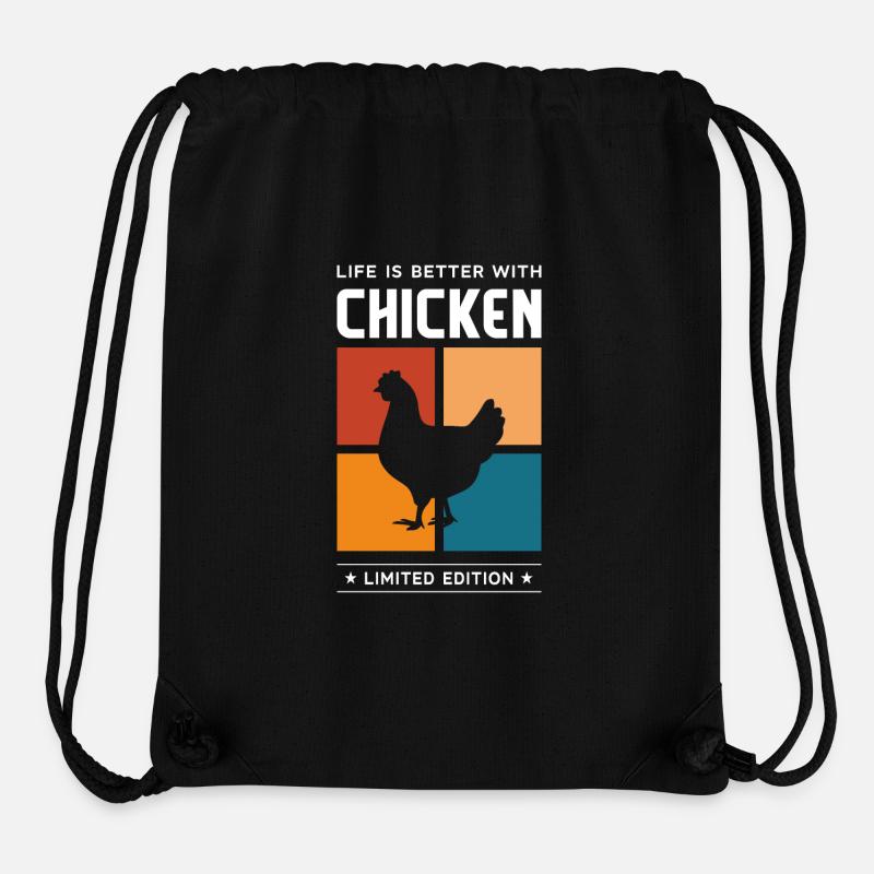 Poulet - Sac à cordon recyclé Stanley/Stella - noir
