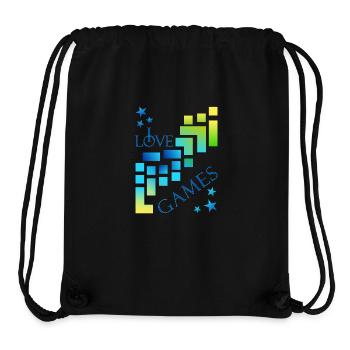 I love games - Stanley/Stella Recycled Gym Bag - black - Front