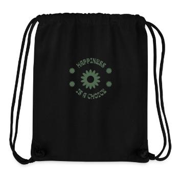 Le bonheur, un choix - Sac à cordon recyclé Stanley/Stella - noir - Devant