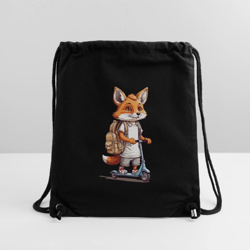 Schulweg Fuchs Einschulung Roller Abenteuer Design Stanley/Stella recycelter Gym Bag