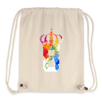 KING 8 YEAR OLD QUEEN 8TH BIRTHDAY - Stanley/Stella Recycled Gym Bag - natural - Front