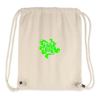 Green Neon Punk Text Design - Stanley/Stella Recycled Gym Bag - natural - Front