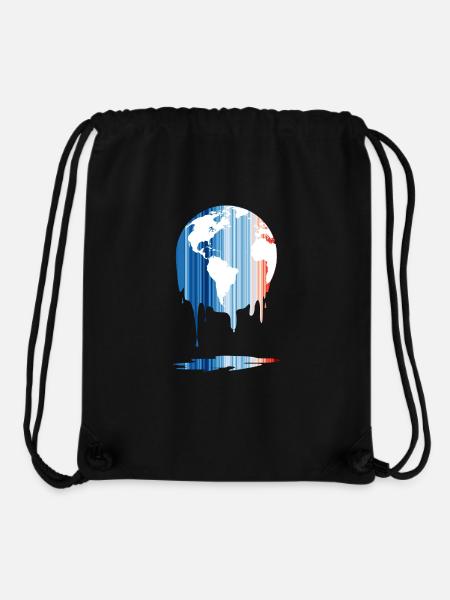 Warming Stripes World Temperaturänderung 1850-2022 - Stanley/Stella recycelter Gym Bag - Schwarz