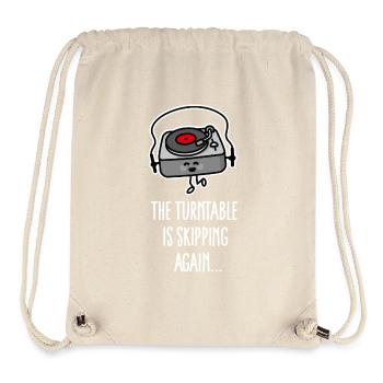 Vinyl Schallplatte Plattenspieler springt wieder - Stanley/Stella recycelter Gym Bag - Naturweiß - Vorne