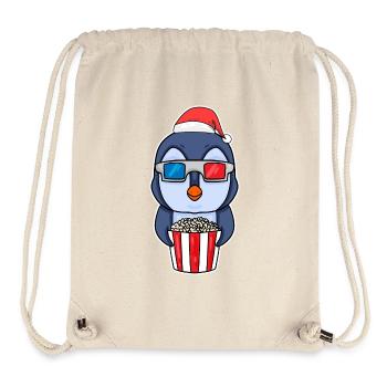 Penguin 3d cinema movie night Christmas - Stanley/Stella Recycled Gym Bag - natural - Front