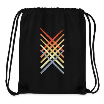 Drumsticks Drawing - Stanley/Stella Recycled Gym Bag - black - Front