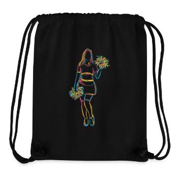 Croquis de pom-pom girl - Sac à cordon recyclé Stanley/Stella - noir - Devant