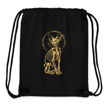 Cat Sphinx Skeleton Tattoo - Stanley/Stella Recycled Gym Bag - black - Front