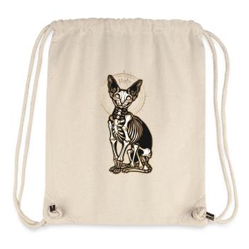 Cat Sphinx Skeleton Tattoo - Stanley/Stella Recycled Gym Bag - natural - Front