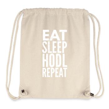 Kryptowährung Design Eat Sleep HODL Repeat - Stanley/Stella recycelter Gym Bag - Naturweiß - Vorne