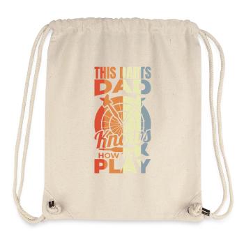 Père joueur de fléchettes - Sac à cordon recyclé Stanley/Stella - blanc naturel - Devant