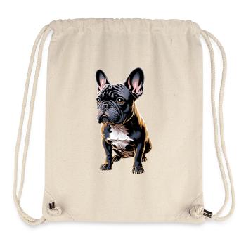  Französische Bulldogge Illustration: Niedliche - Stanley/Stella recycelter Gym Bag - Naturweiß - Vorne